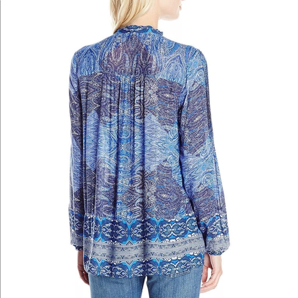 Lucky Brand Cut Out Long-Sleeve Peasant Blouse - Picture 2 of 5